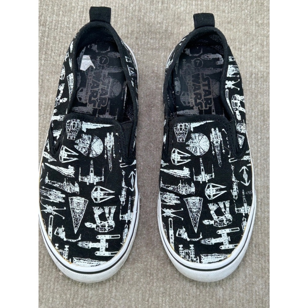 Skechers Star Wars Millennium Falcon Slip On Shoes Mens 7 SN 8100 BKW‎ Sneakers